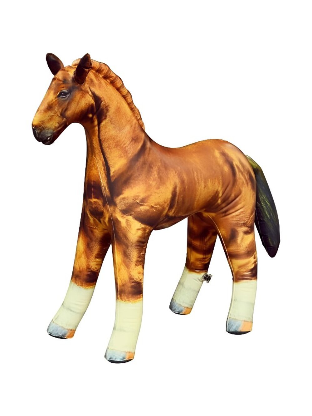 Inflatable Horse 38" L x 30" H – Golden Brown Blow Up Animal Toy,